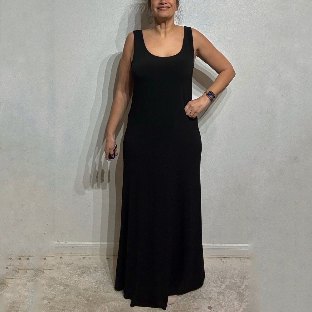 Spiegel Black Sleeveless Jersey Maxi Dress Sz M